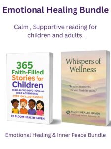Faith and wellness ebook bundle - 365 Faith Filled Stories for Children + Whispers of Wellness Bundle