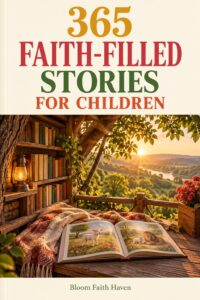365 Faith Filled Stories for Children cover - clear title digital download from Bloom Health Haven