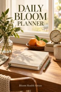 Daily Bloom Planner cover - clear title digital download from Bloom Health Haven