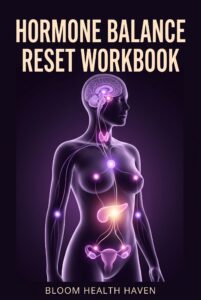 Hormone Balance Reset Workbook cover - clear title digital download from Bloom Health Haven