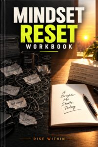Mindset Reset Workbook cover - clear title digital download from Bloom Health Haven