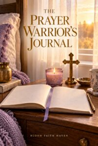 The Prayer Warrior’s Journal cover - clear title digital download from Bloom Health Haven